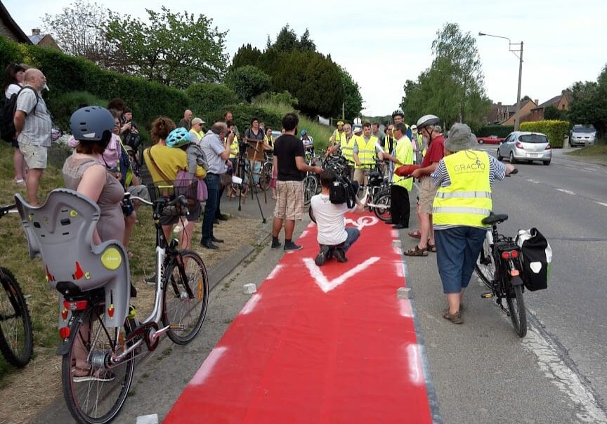 Inaugur'action fausse piste cyclable