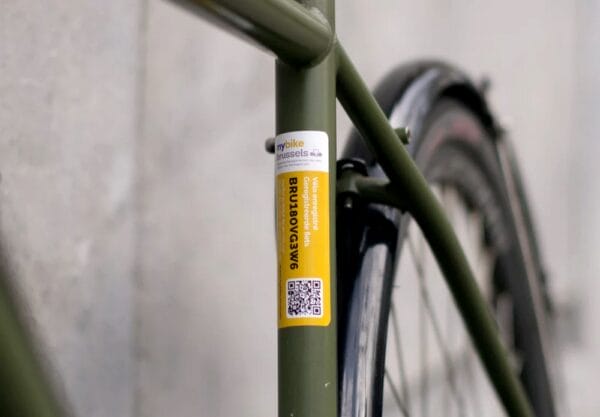 Autocollant MyBike - système d'identification des vélos en Belgique