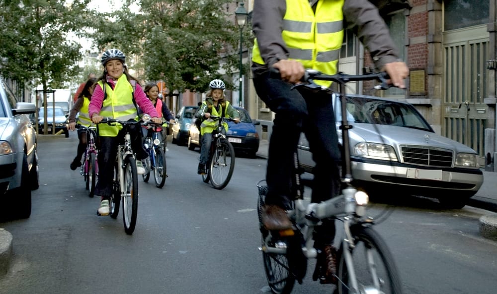 Rang scolaire à vélo à Bruxelles