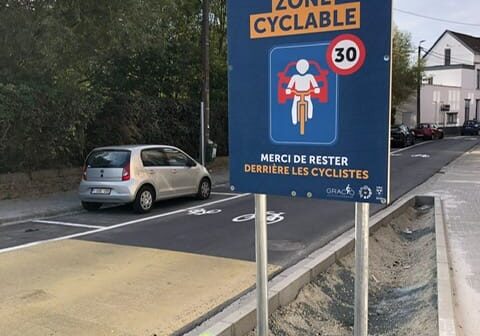 Panneaux zones cyclables Wavre