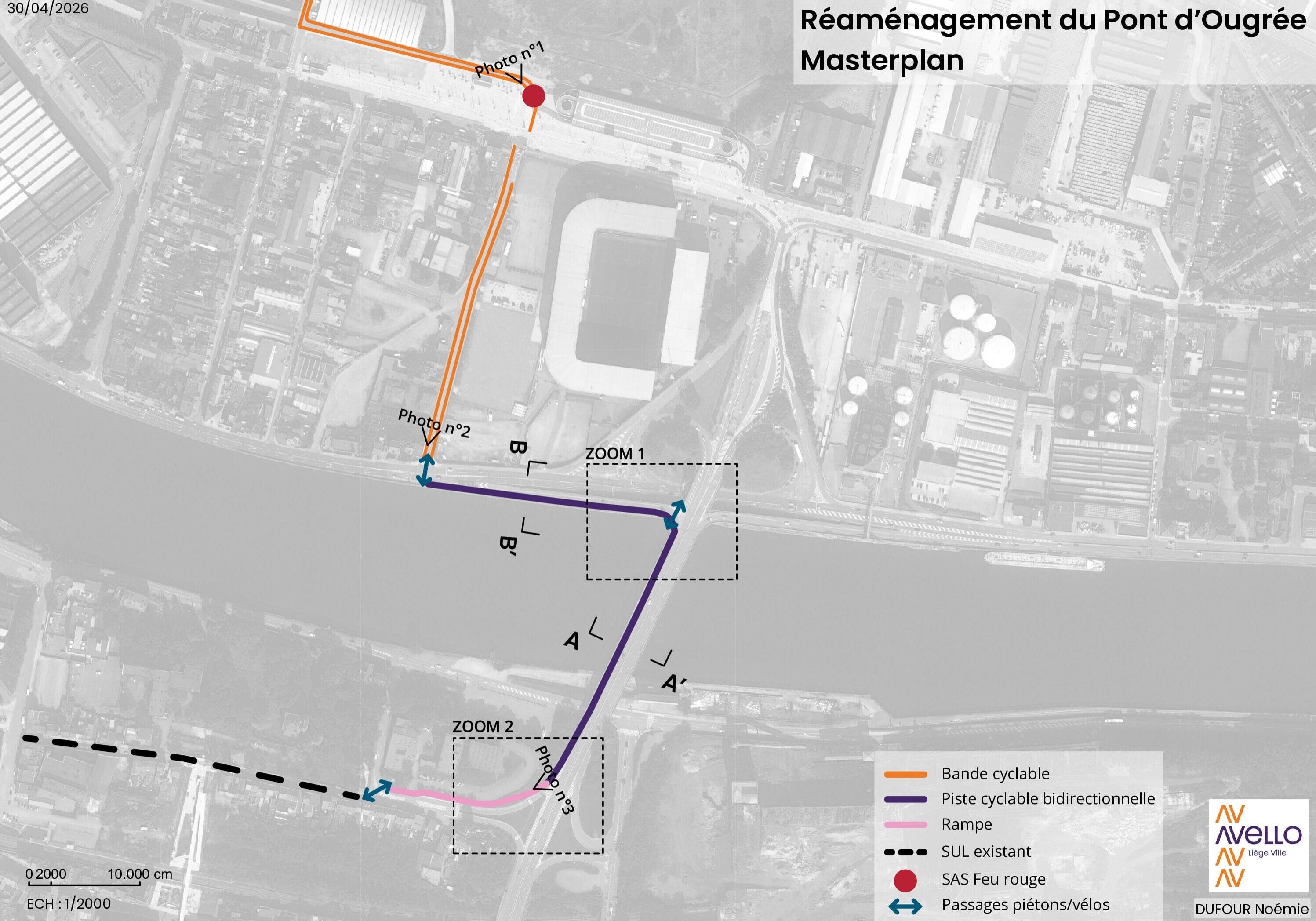 Proposition d'urbanisme tactique pour le Pont d'Ougrée
